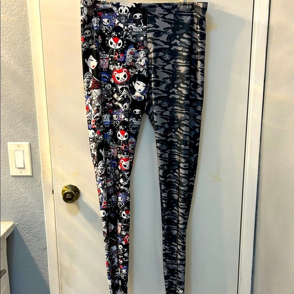 TOKIDOKI Multicolor and Characters and Asian Girl Women’s Leggings, Sz 3XL - Picture 1 of 12